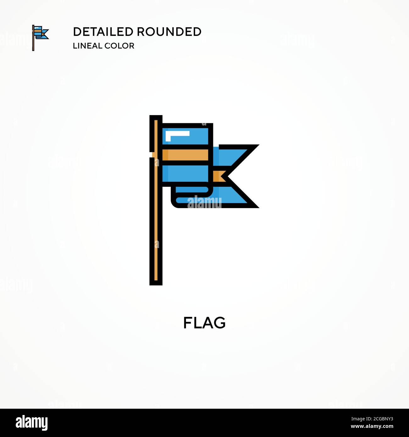 Flag vector icon. Modern vector illustration concepts. Easy to edit and ...