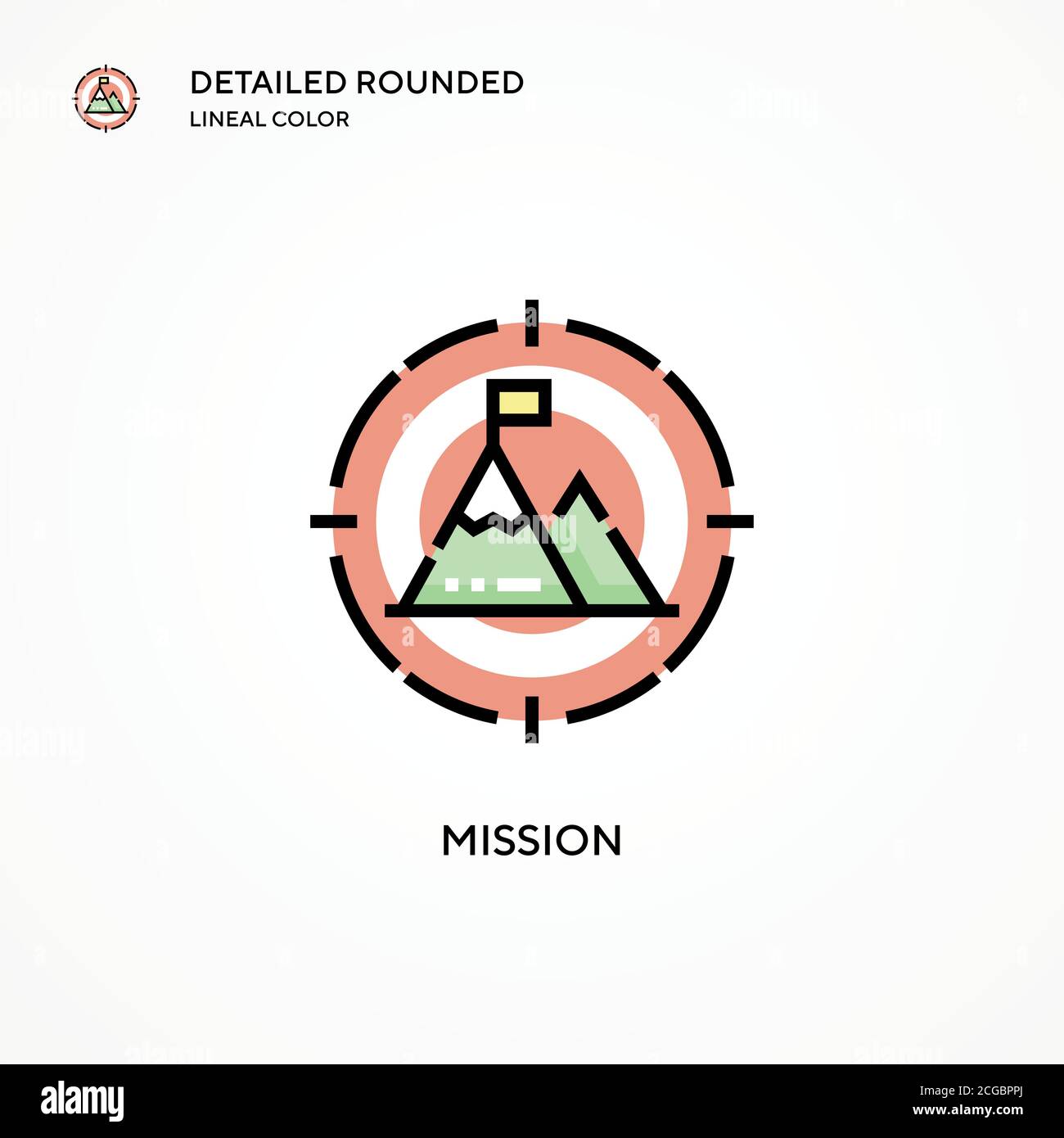 Mission vector icon. Modern vector illustration concepts. Easy to edit ...