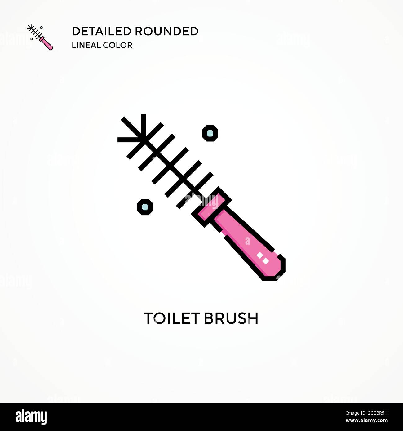 Toilet brush vector icon. Modern vector illustration concepts. Easy to ...