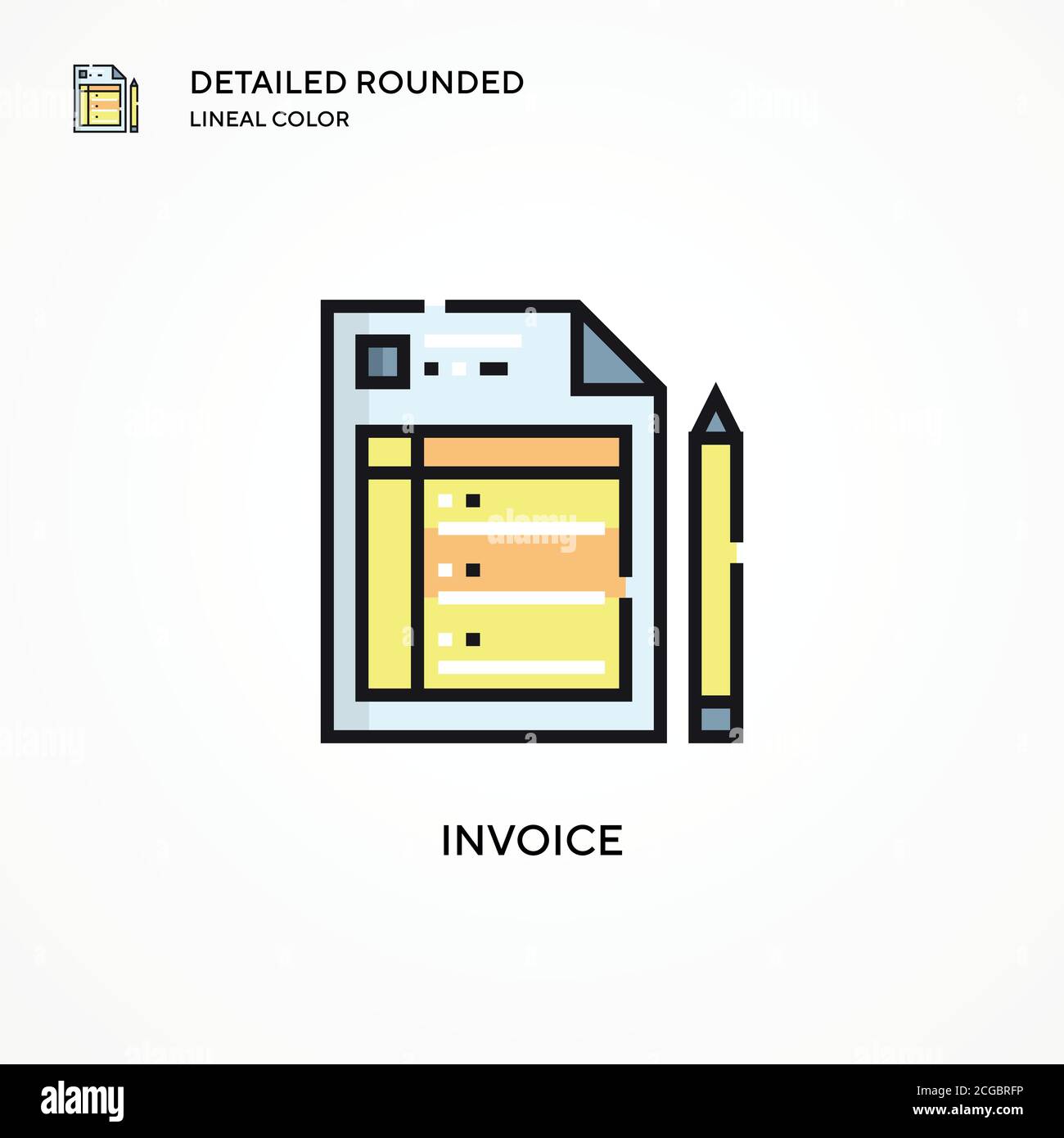 Invoice vector icon. Modern vector illustration concepts. Easy to edit ...