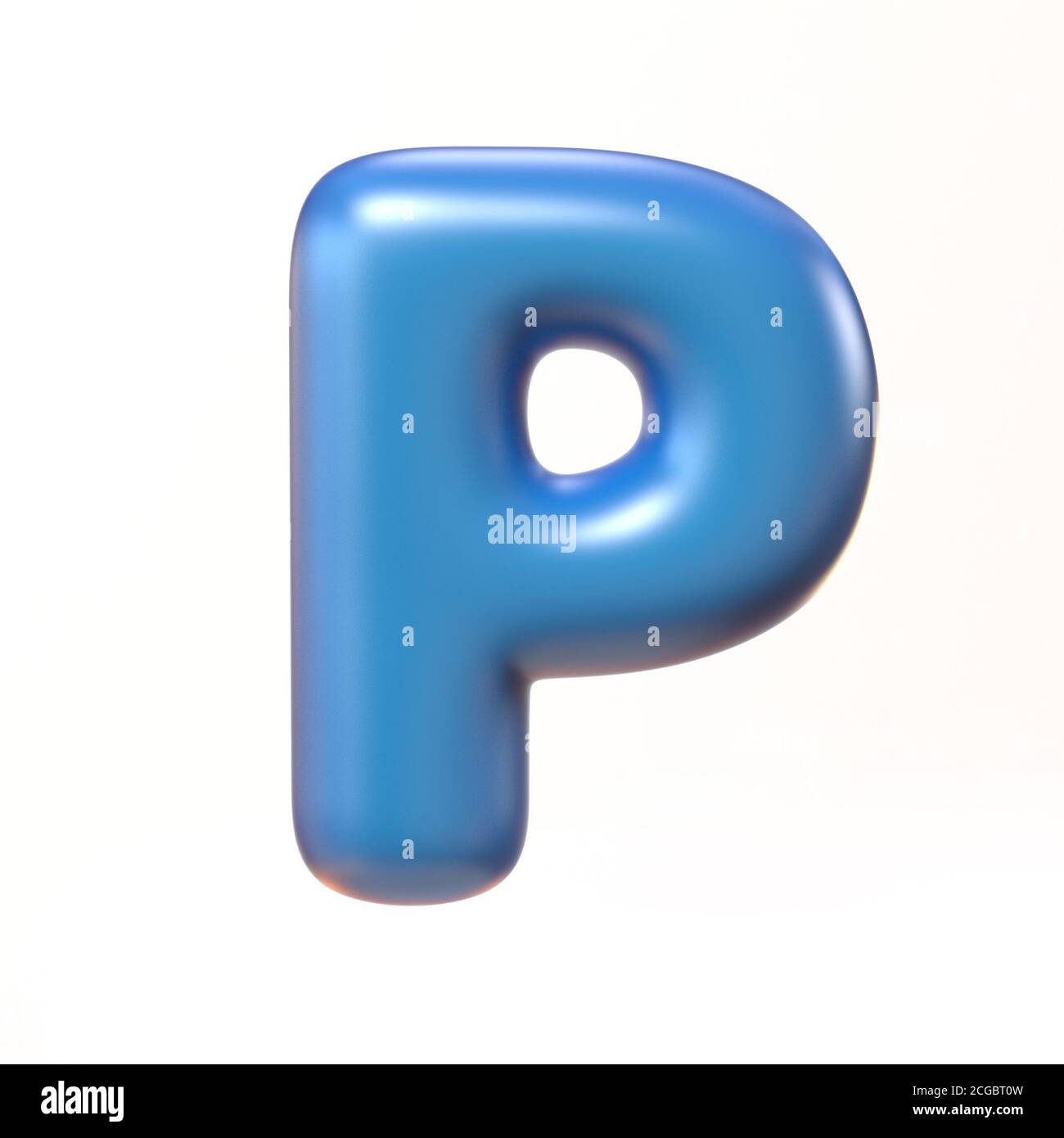 Bubbly 3d font letter P Stock Photo