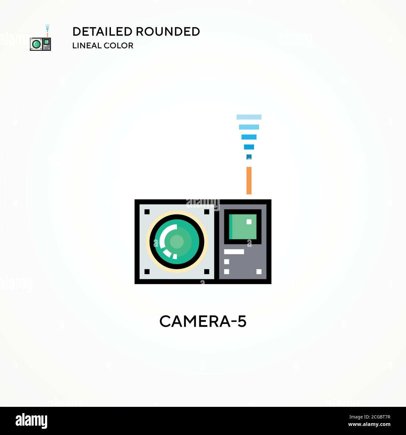 Camera-5 vector icon. Modern vector illustration concepts. Easy to edit and customize. Stock Vector