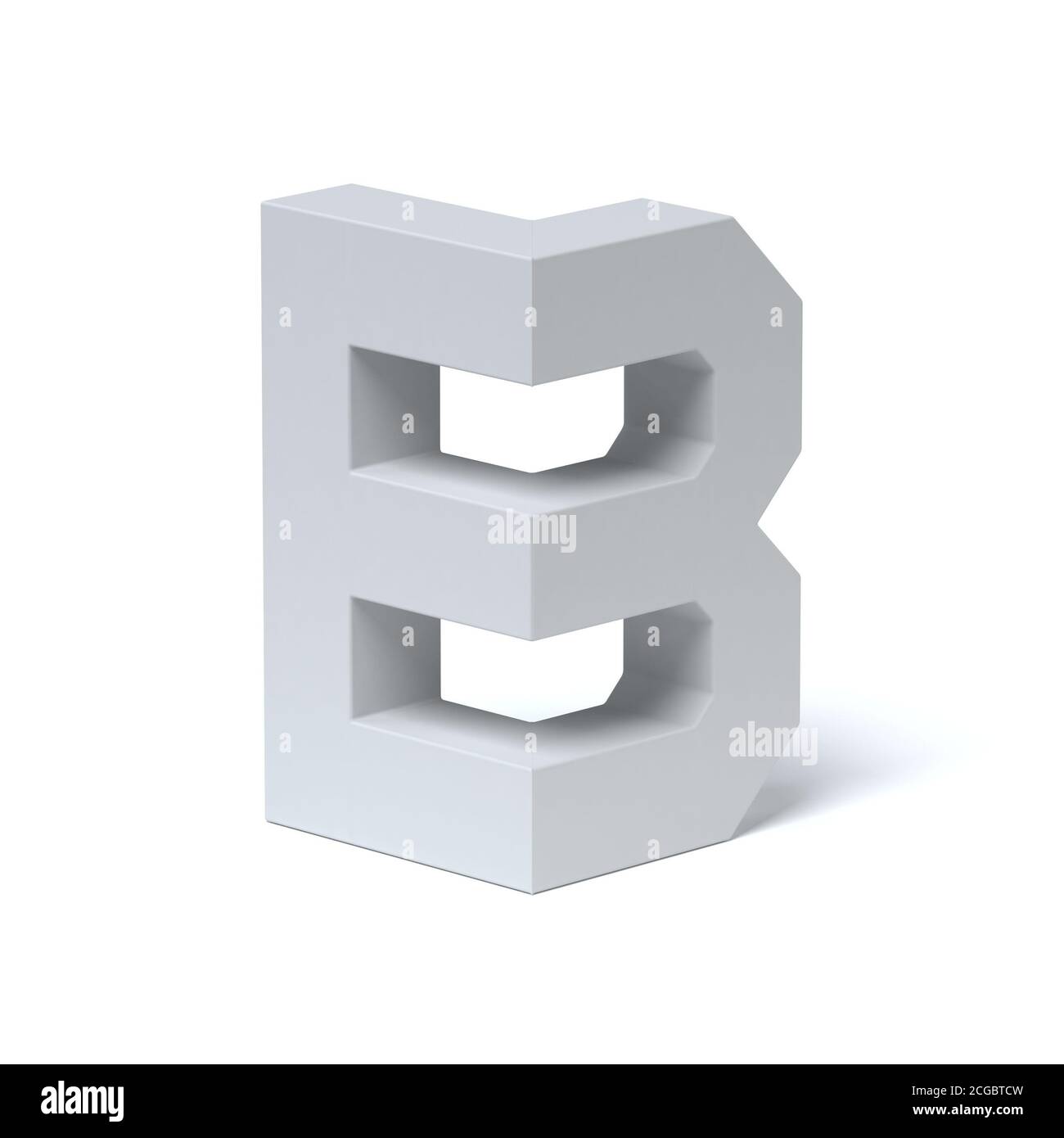 Isometric font 3d rendering letter B Stock Photo Alamy