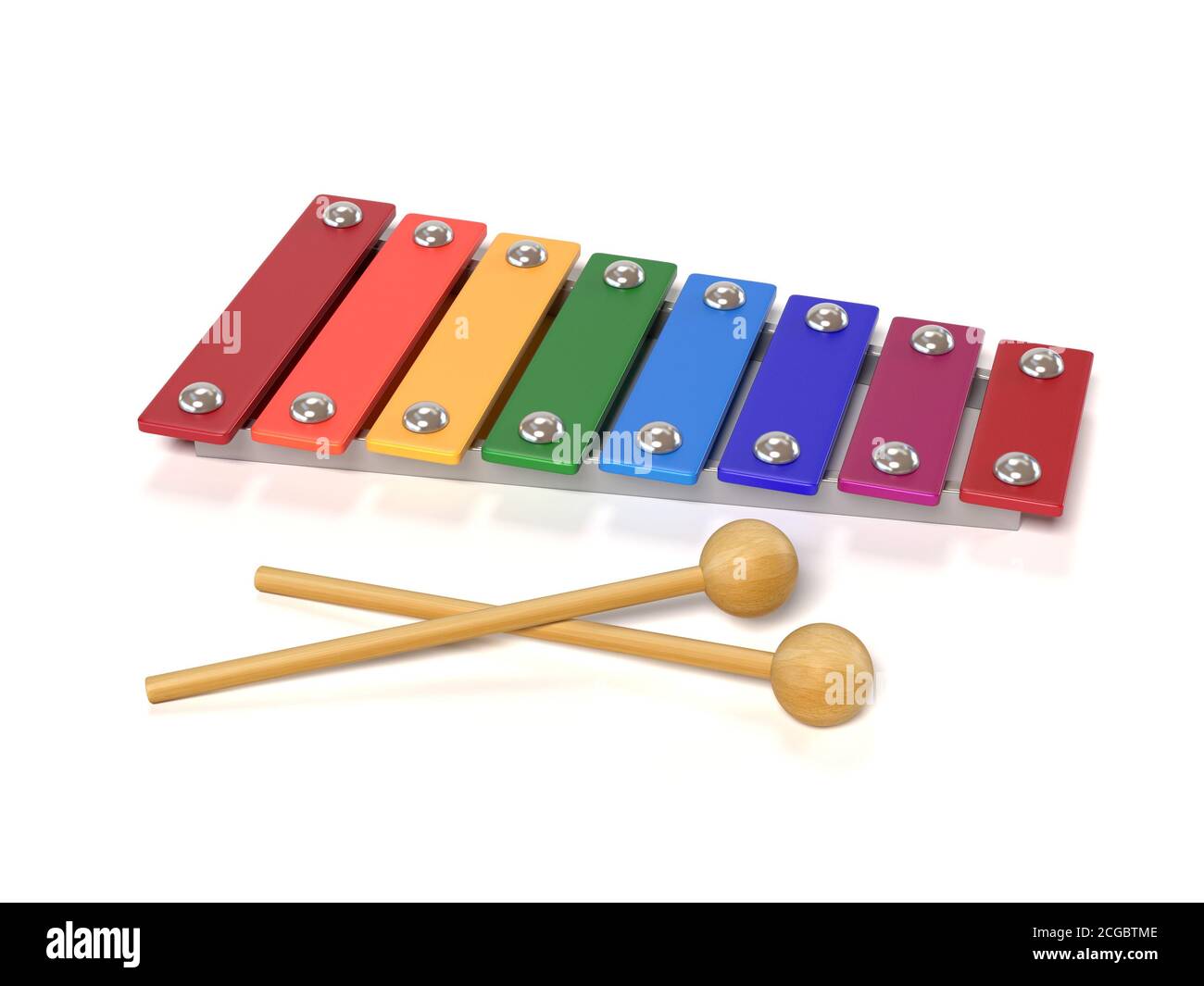 Xylophone, metallophone 3d rendering Stock Photo Alamy