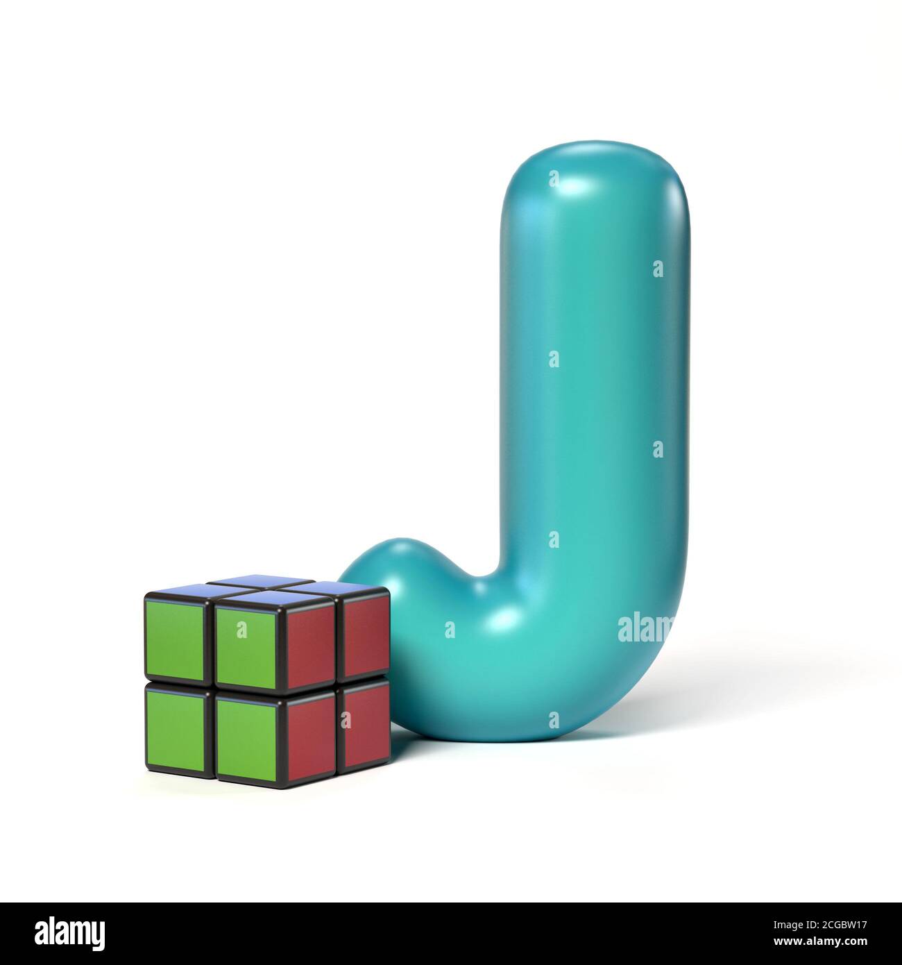 Toy font letter J 3d rendering Stock Photo Alamy