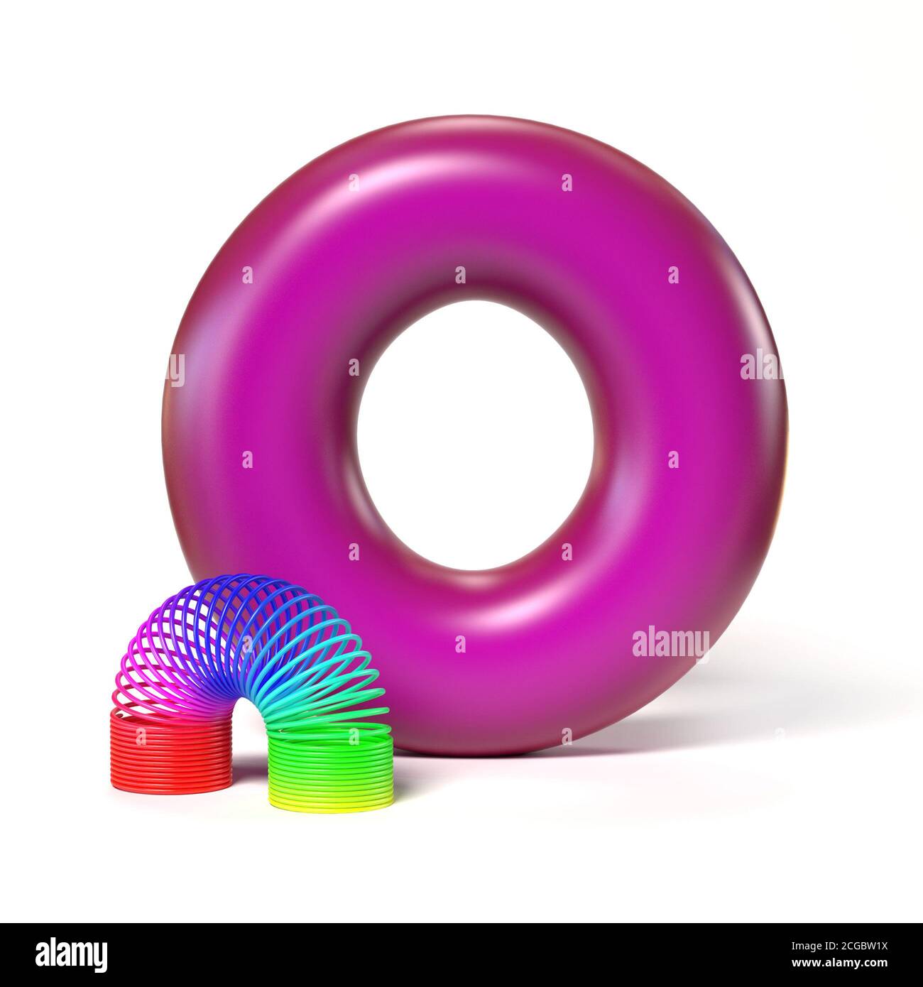 Toy font letter O 3d rendering Stock Photo Alamy