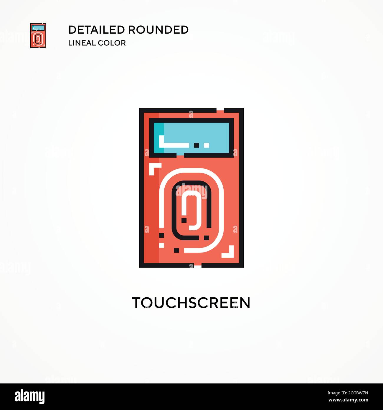 Touchscreen vector icon. Modern vector illustration concepts. Easy to edit and customize. Stock Vector