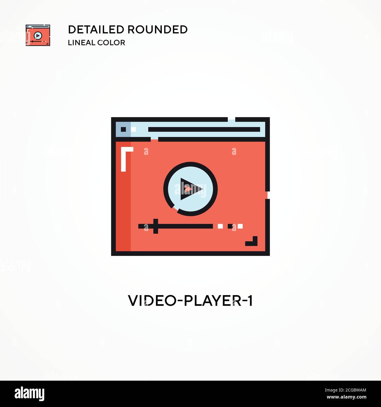Video-player-1 vector icon. Modern vector illustration concepts. Easy to edit and customize. Stock Vector