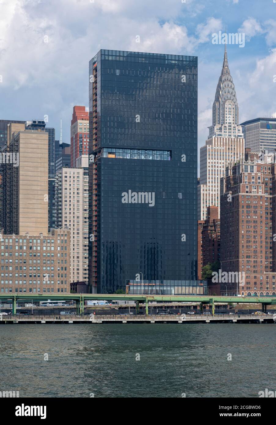 A day shot from Hudson River of 685 First Avenue, Manhattan, New York, USA. Stock Photo
