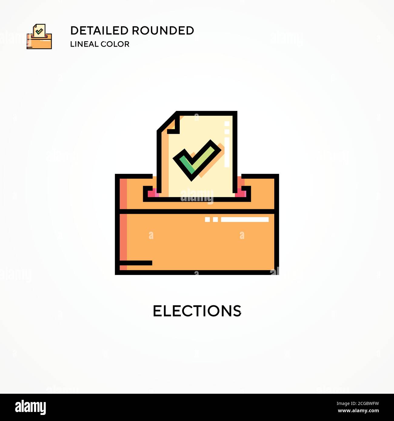 Elections vector icon. Modern vector illustration concepts. Easy to edit and customize. Stock Vector