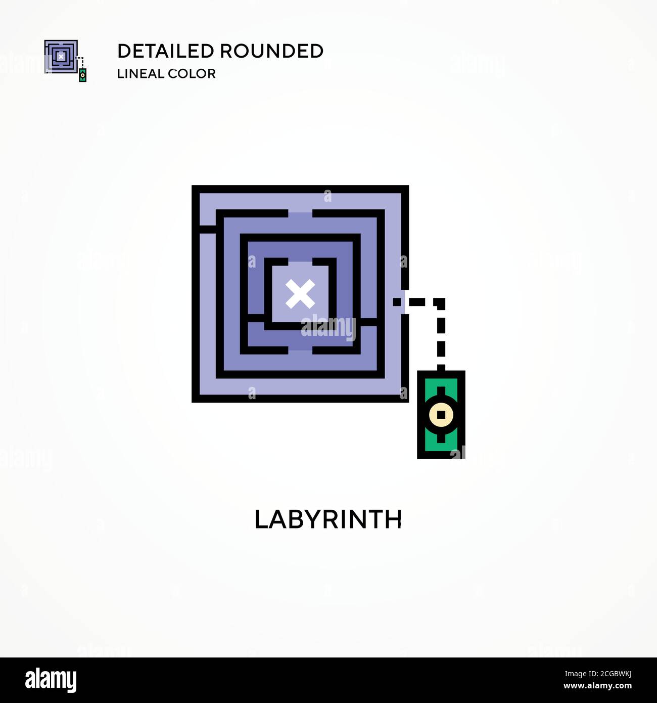 Labyrinth vector icon. Modern vector illustration concepts. Easy to ...