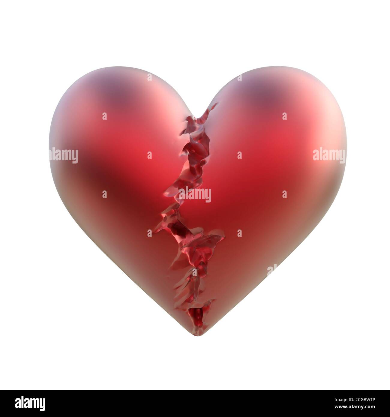 Broken heart on white background 3d rendering Stock Photo - Alamy Broken heart on white background 3d rendering Stock Photo - Alamy