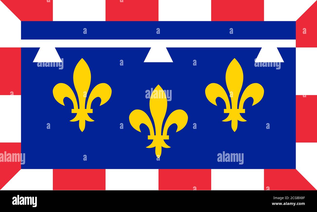 Regional flag of Centre Val de Loire in France Stock Photo