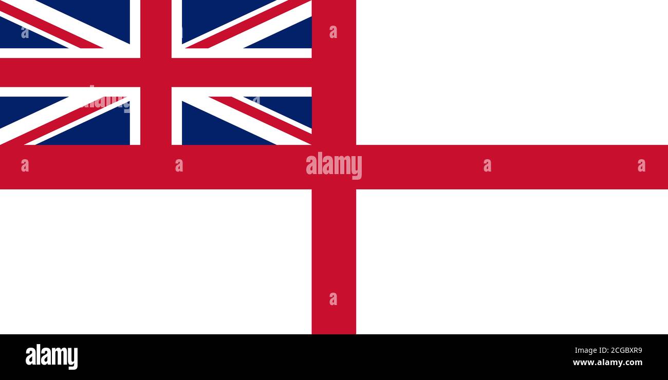 British Royal Navy white ensign Stock Photo
