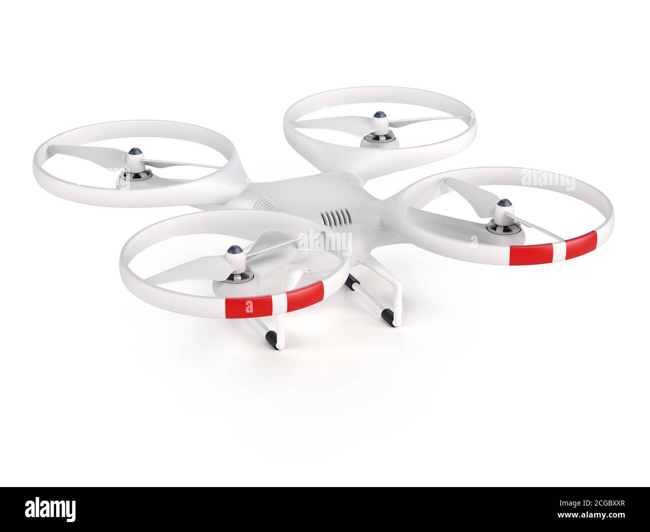 Drone isolated on white background 3d illustration Stock Photo - Alamy