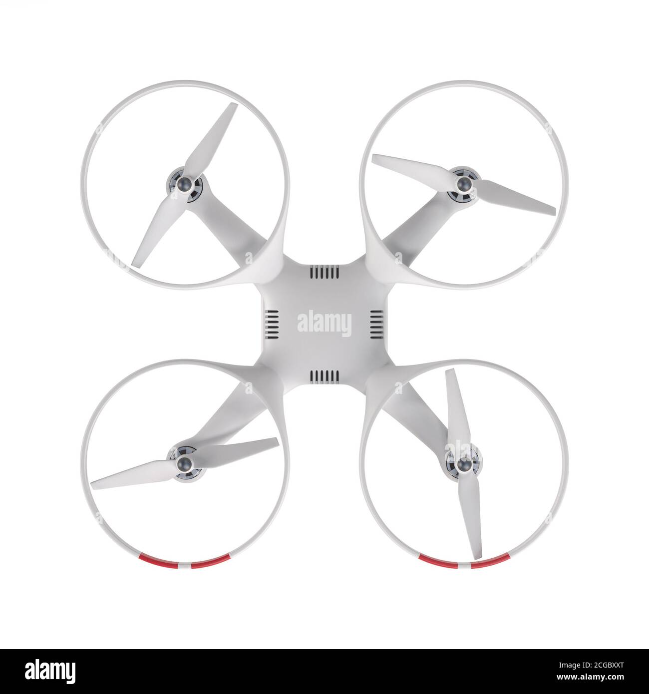 Drone isolated on white background 3d illustration Stock Photo - Alamy