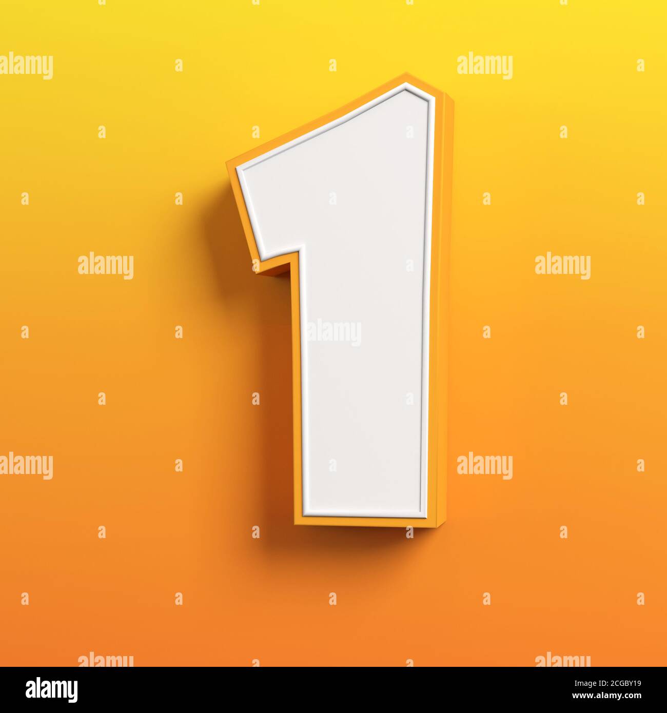 Cartoon 3d font number 1 Stock Photo - Alamy