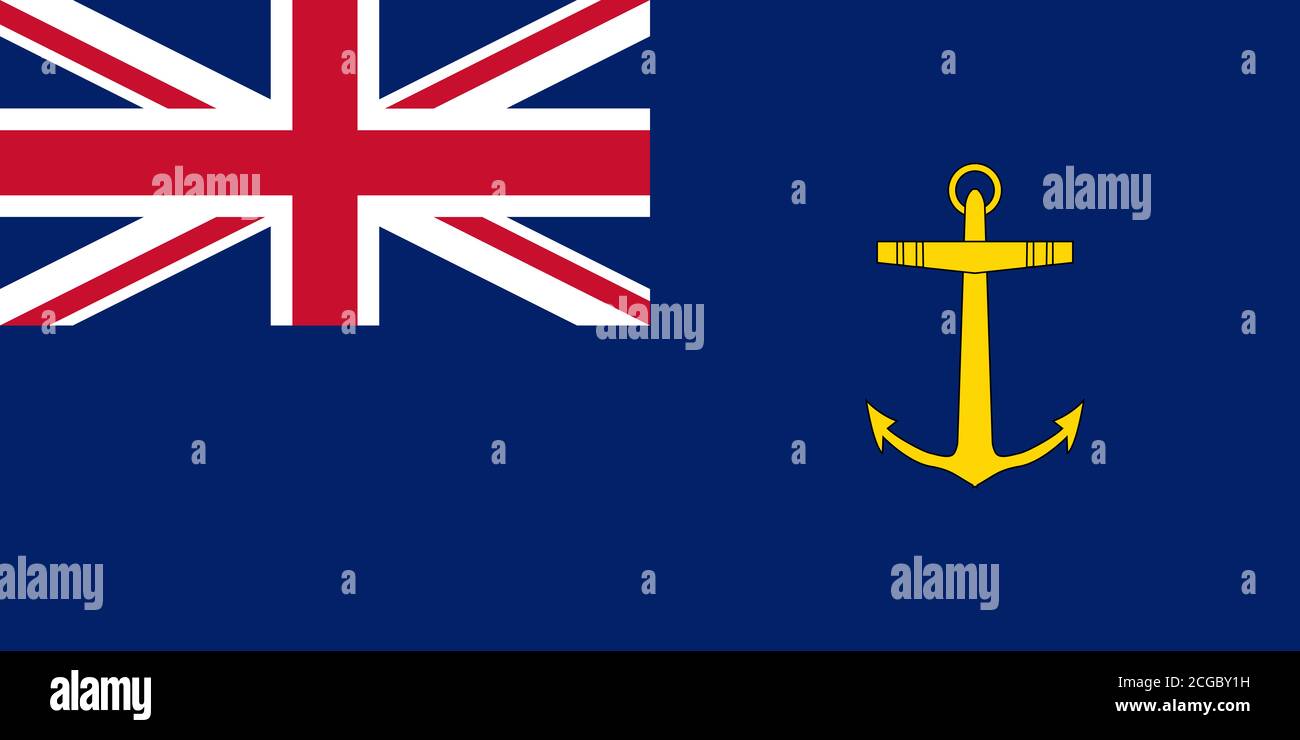 Ensign of the Royal Fleet Auxiliary Stock Photo