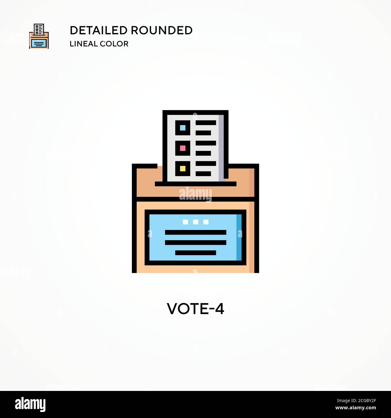 Vote-4 vector icon. Modern vector illustration concepts. Easy to edit and customize. Stock Vector