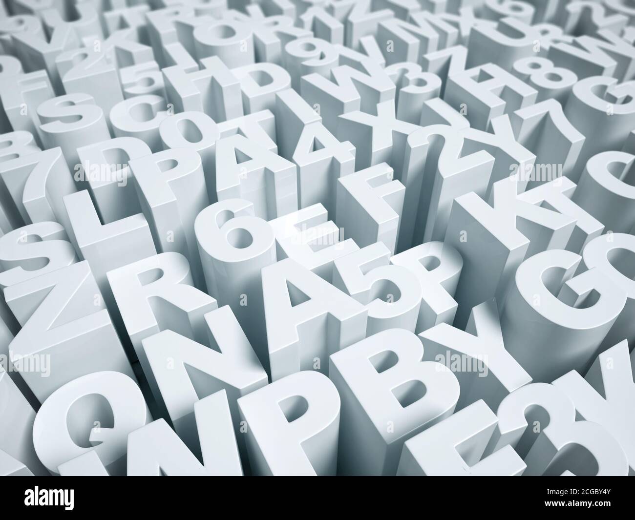 Random alphabet letters abstract 3d background Stock Photo