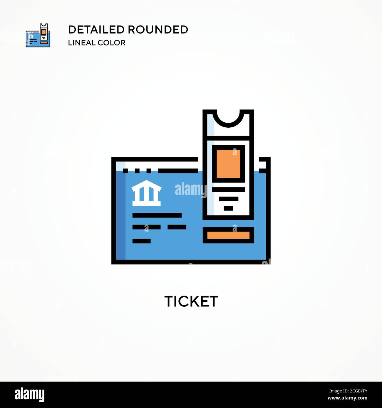 Ticket vector icon. Modern vector illustration concepts. Easy to edit ...