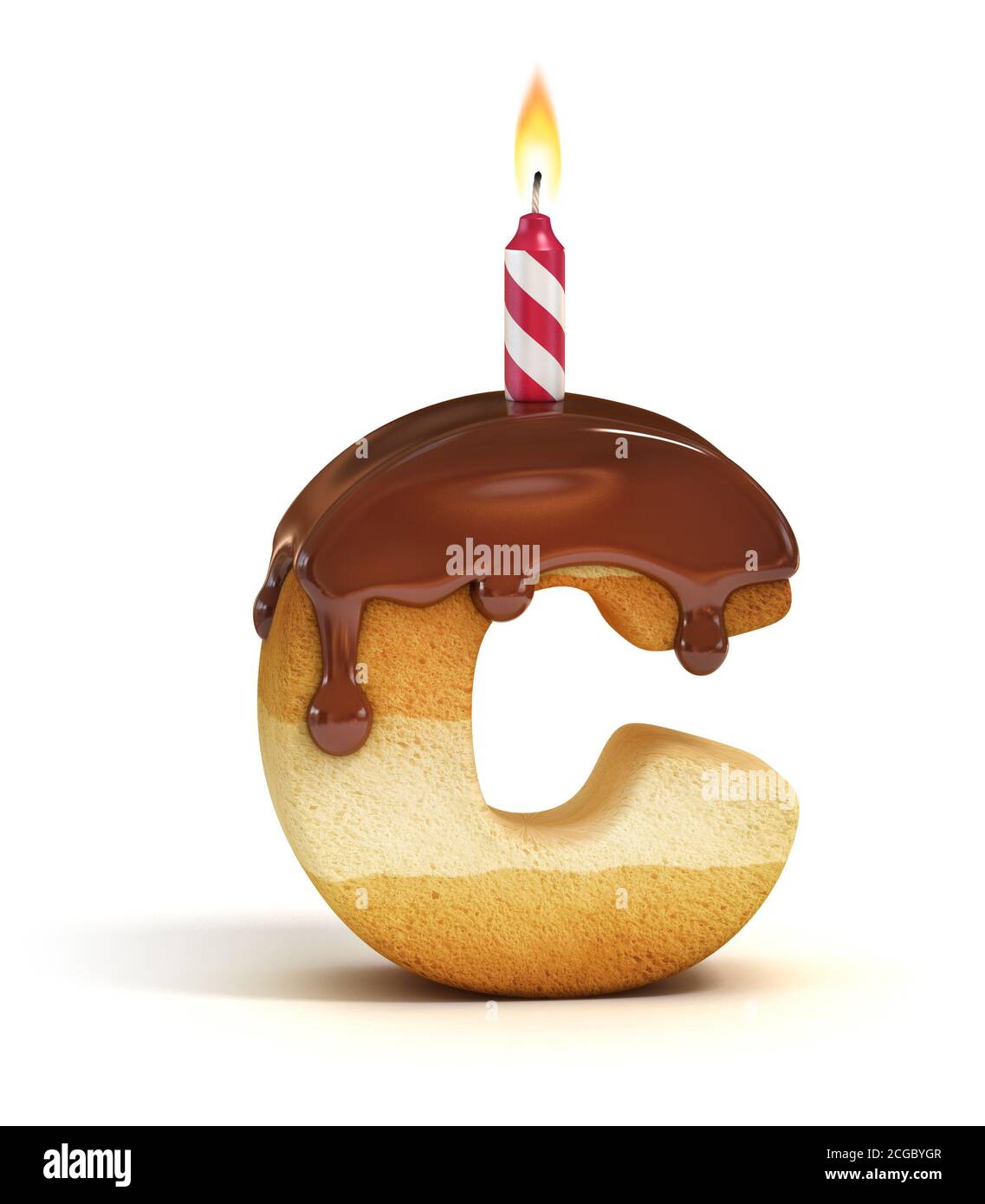 Birthday cake font letter C Stock Photo - Alamy