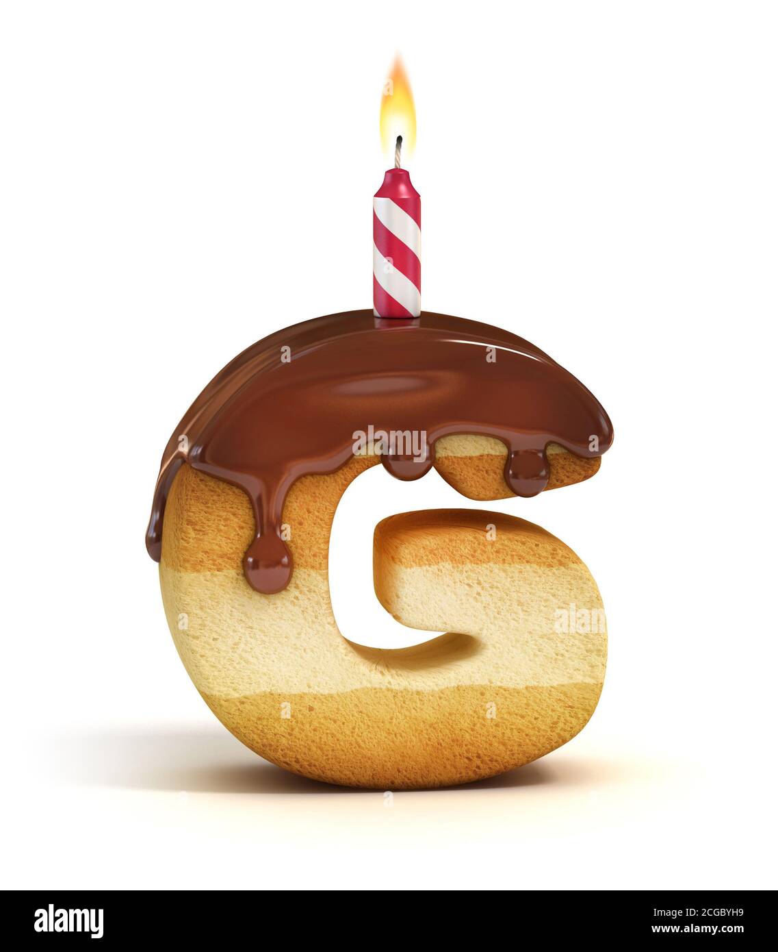 Birthday cake font letter G Stock Photo Alamy