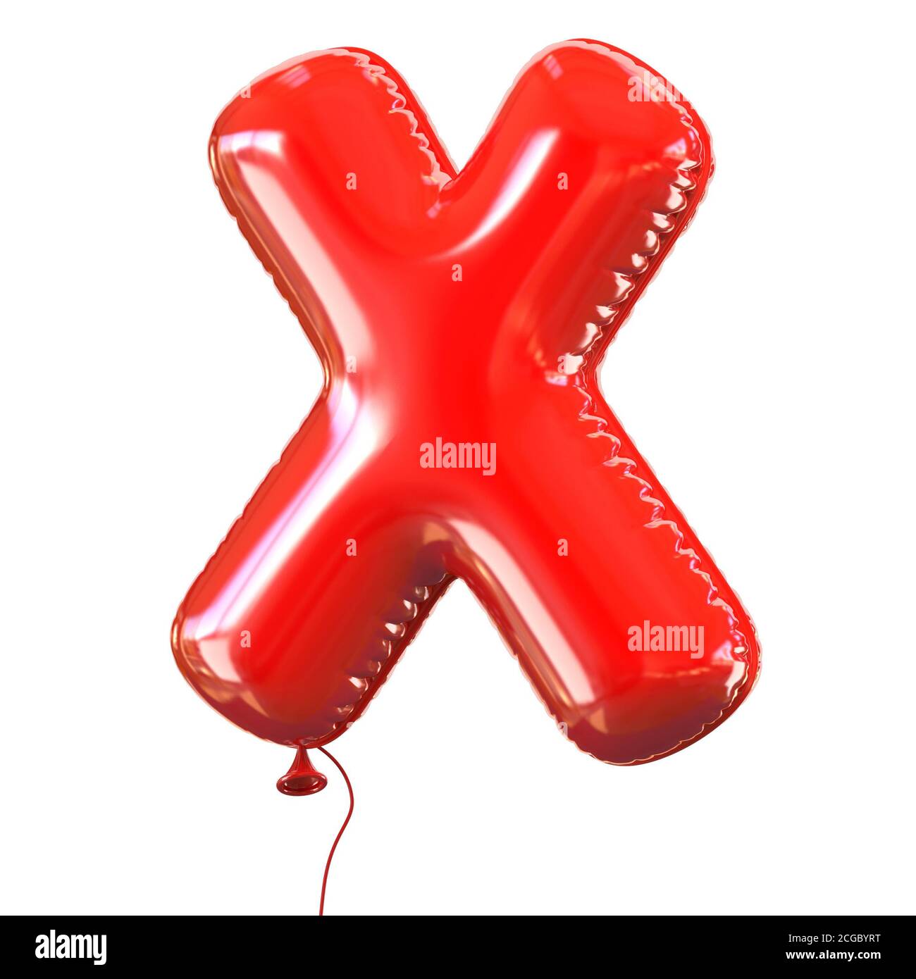 Red balloon font letter X Stock Photo - Alamy