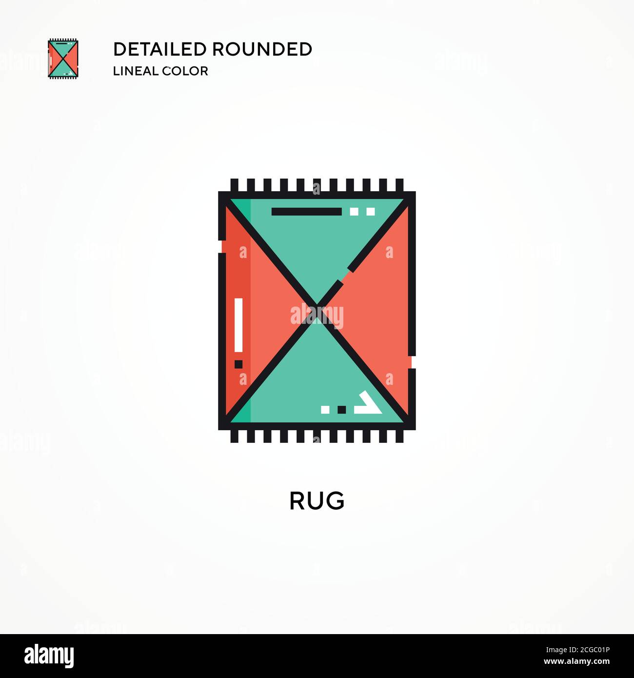 Rug vector icon. Modern vector illustration concepts. Easy to edit and ...