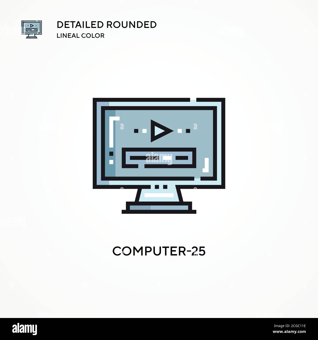 Computer-25 vector icon. Modern vector illustration concepts. Easy to ...