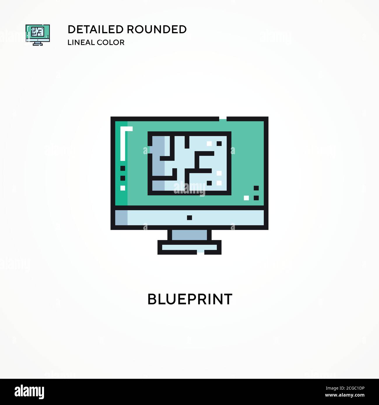 Blueprint vector icon. Modern vector illustration concepts. Easy to ...