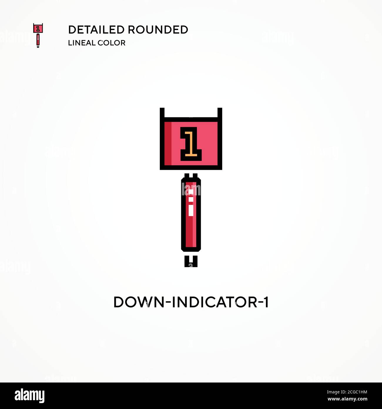 Down-indicator-1 vector icon. Modern vector illustration concepts. Easy to edit and customize. Stock Vector