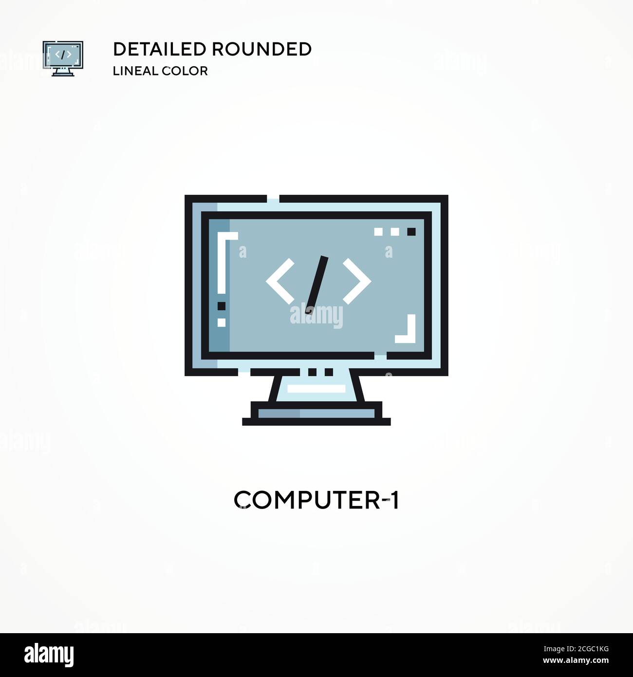Computer-1 vector icon. Modern vector illustration concepts. Easy to ...