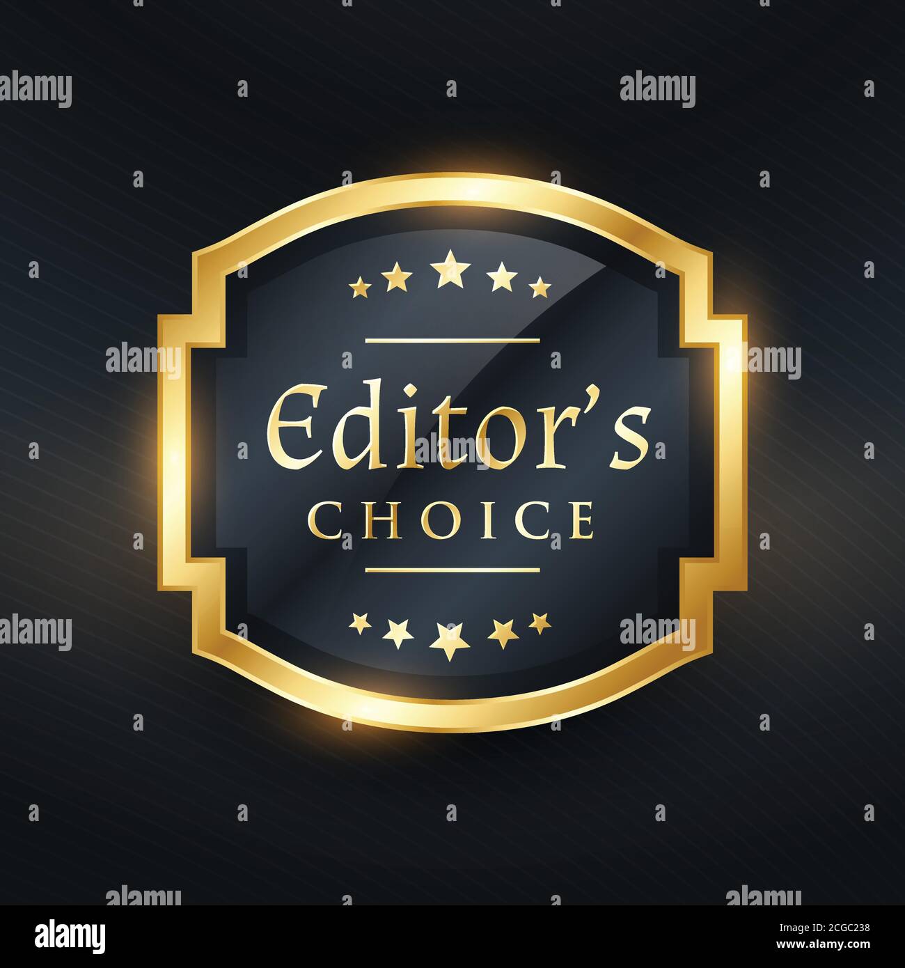Editor S Choice Golden Label Design Stock Vector Image Art Alamy