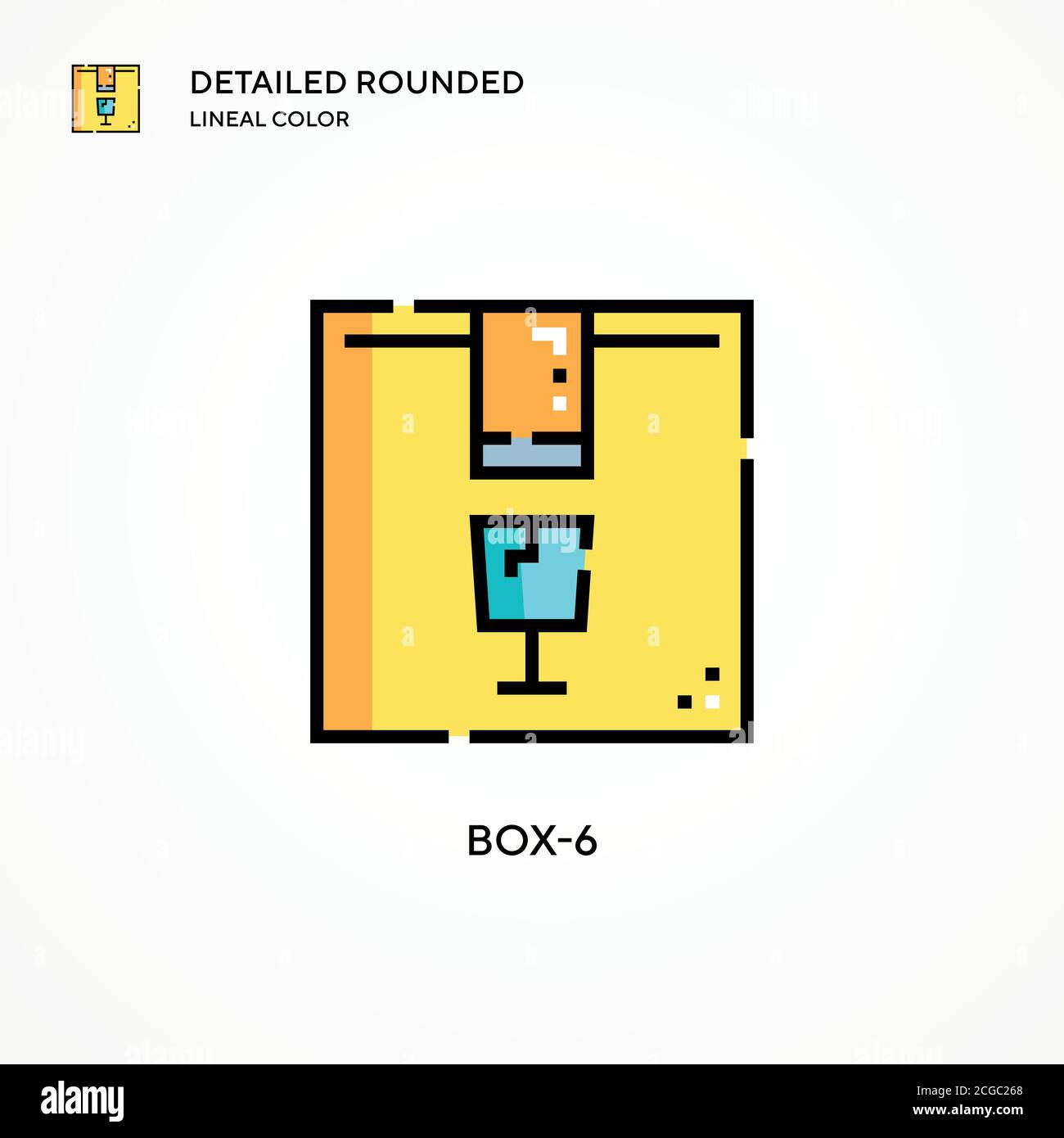 Box-6 vector icon. Modern vector illustration concepts. Easy to edit ...