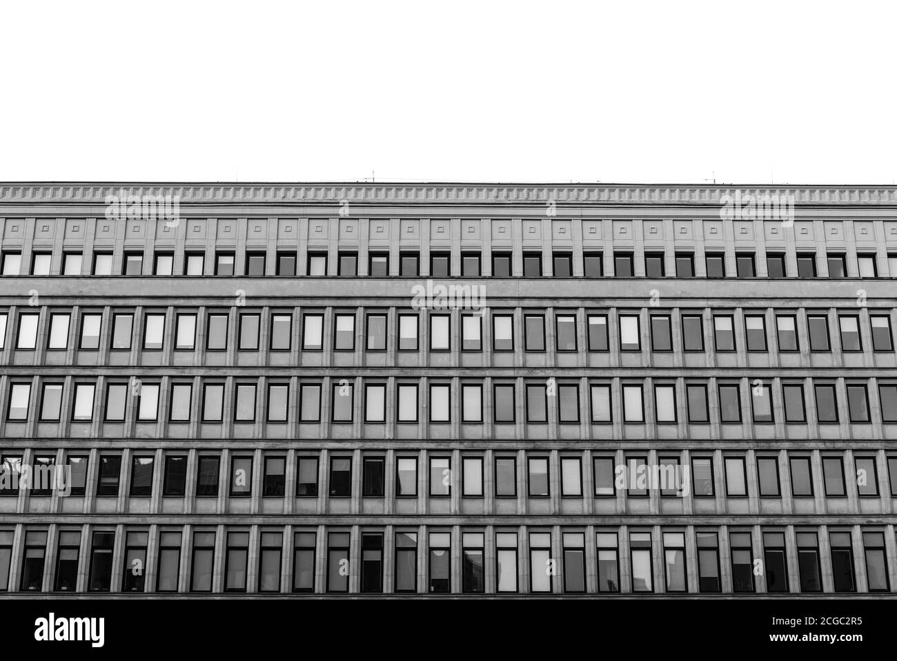 Facade of the Warsaw Banking Centre, Poland, built in May 1952. Stock Photo
