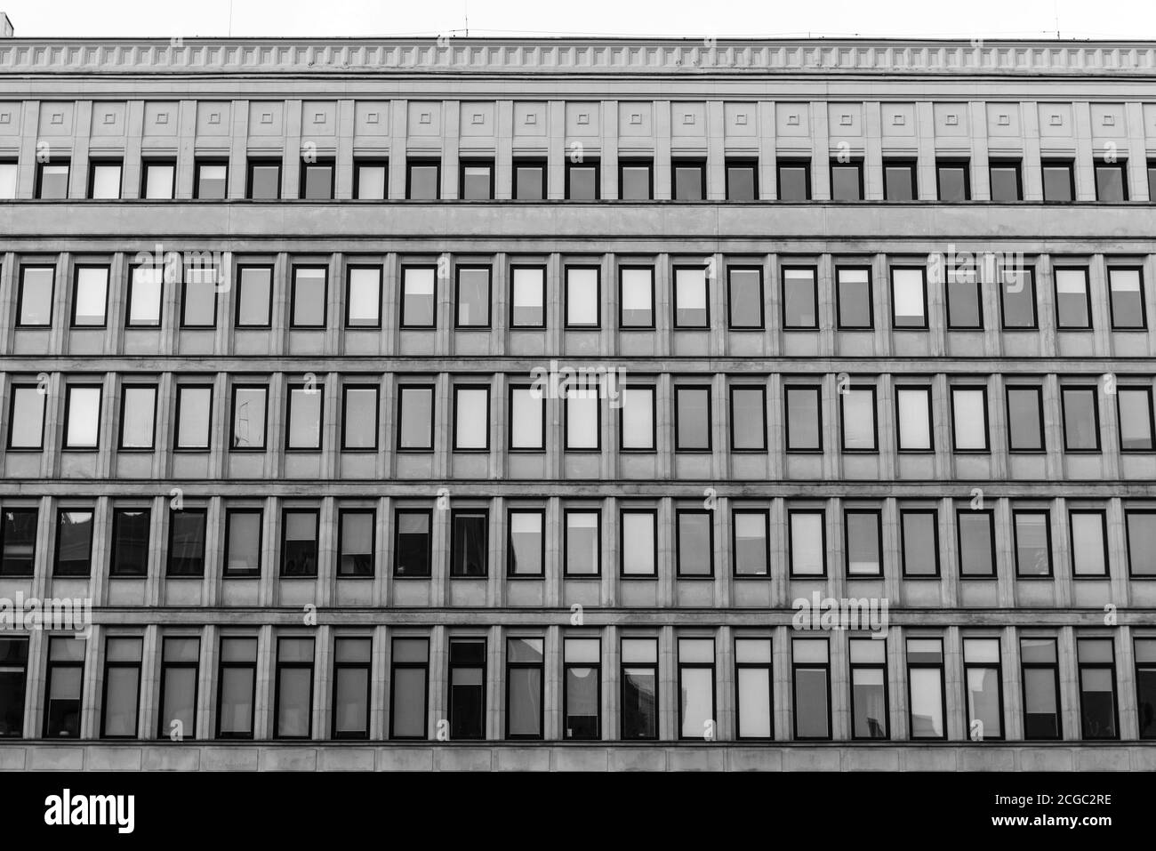 Facade of the Warsaw Banking Centre, Poland, built in May 1952. Stock Photo