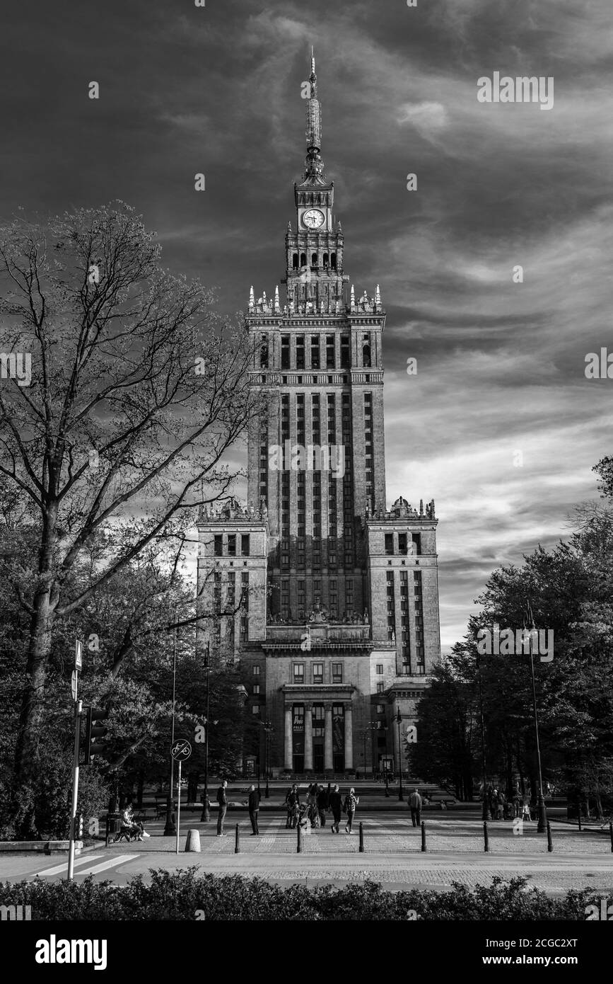 The Palace of Culture and Science building, Warsaw, Poland, built in 1955. Stock Photo