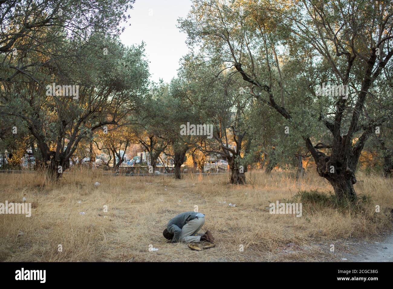 Man prays on field hi-res stock photography and images - Alamy
