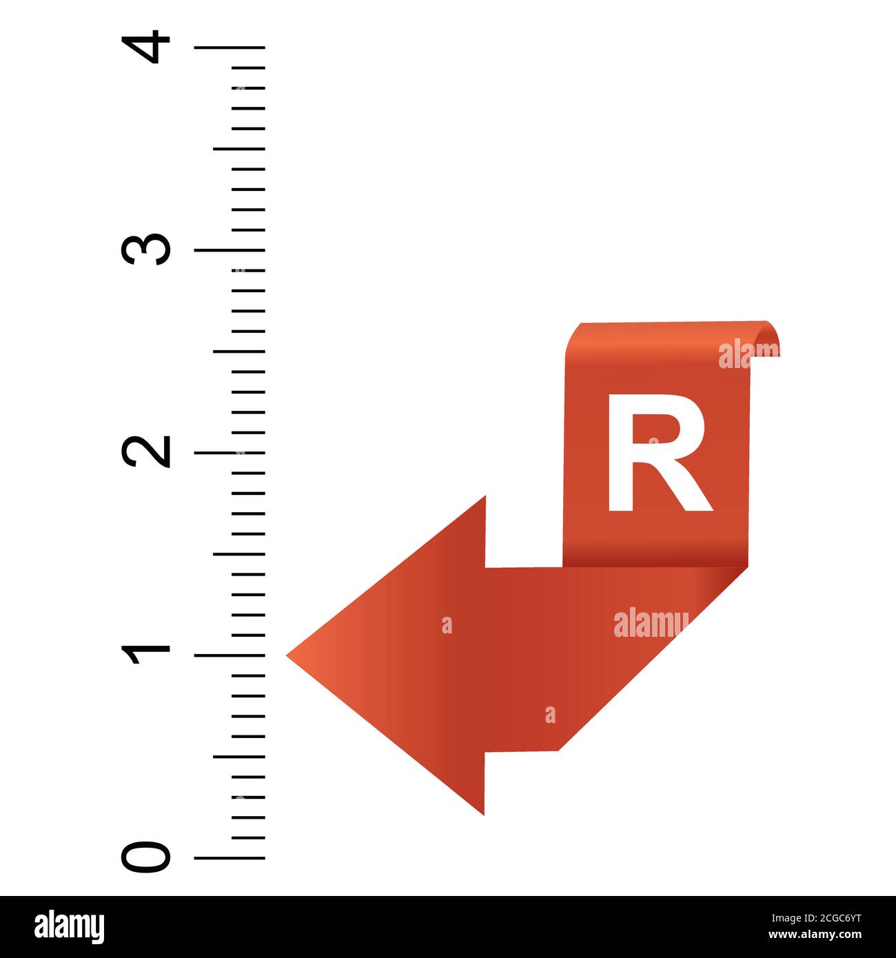 Representation of Coronavirus COVID 19 R Number with arrow positioned ...