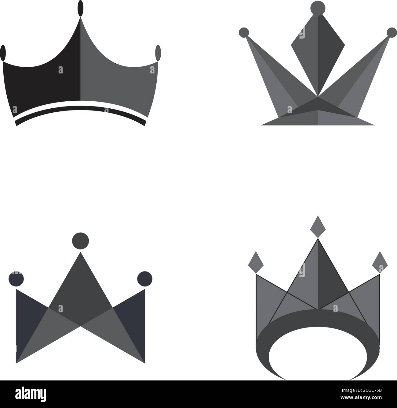 Crown Logo icon Template vector illustration Stock Vector Image & Art ...