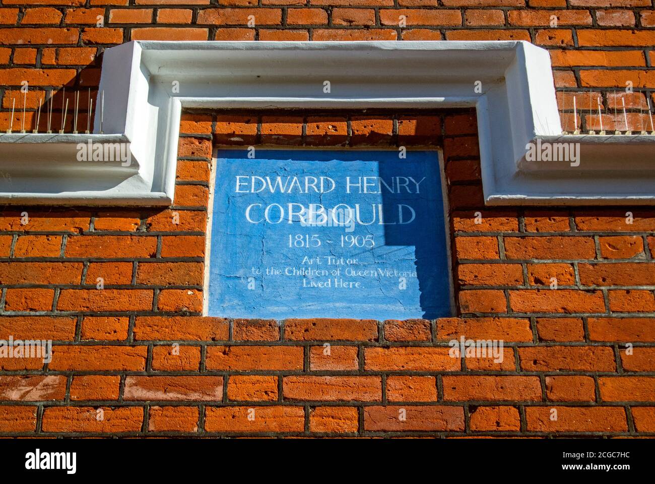 Edward Henry Corbould 1815-1905, artist, Blue Plaque, South Kensington, London Stock Photo