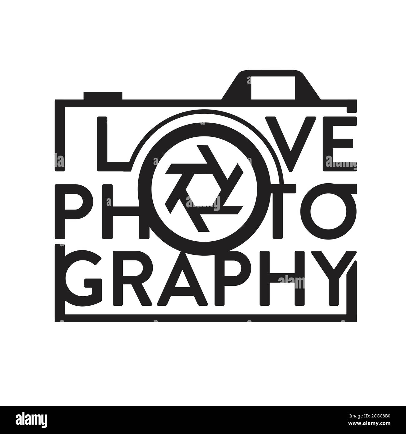 Photography Quote and saying good for poster. Love photography Stock Vector