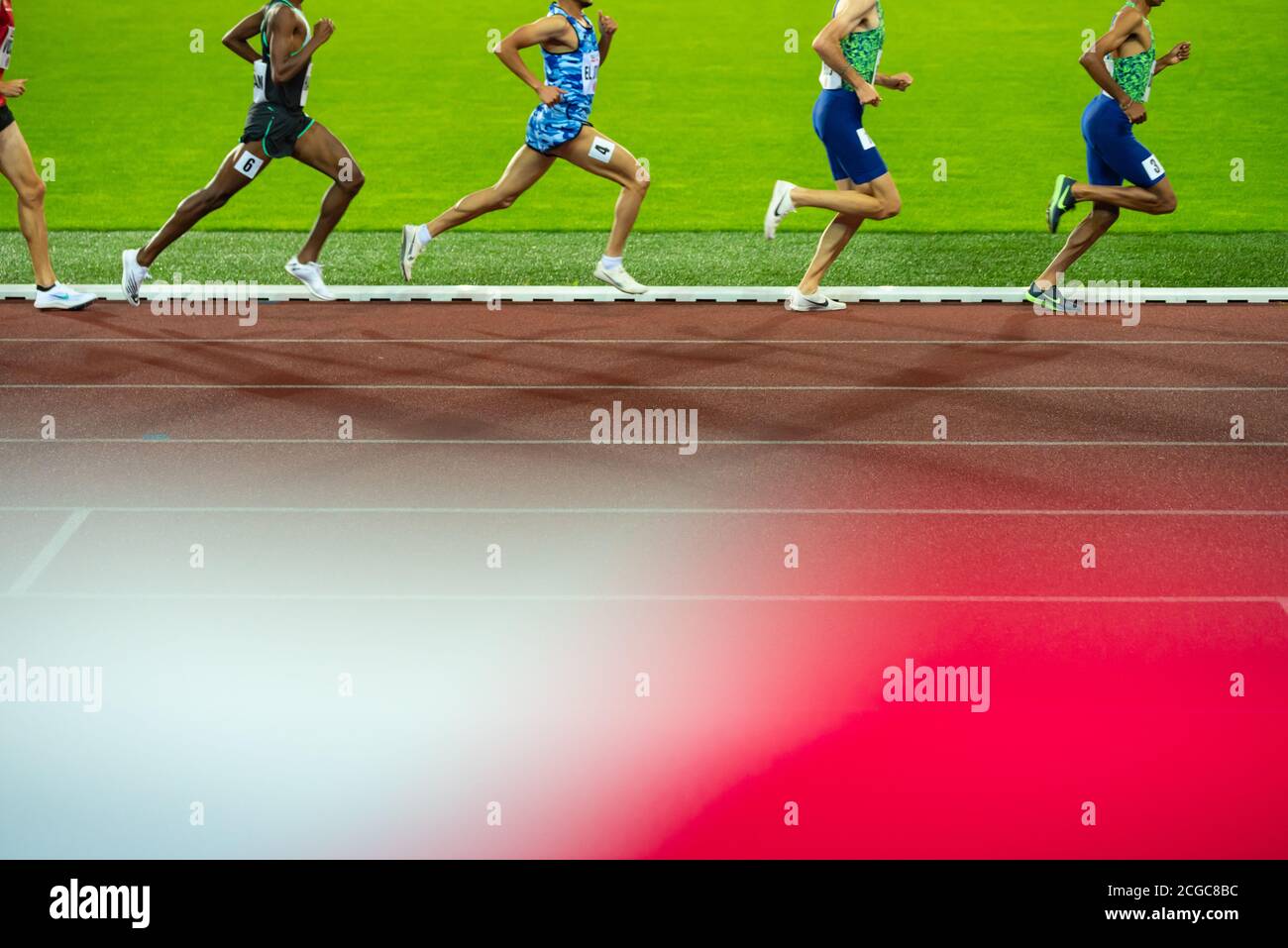 OSTRAVA, CZECH REPUBLIC, SEPTEMBER. 8. 2020: Legs of professional athletes  on track and field race wearing controversial Nike running shoes. Air Zoom  Stock Photo - Alamy