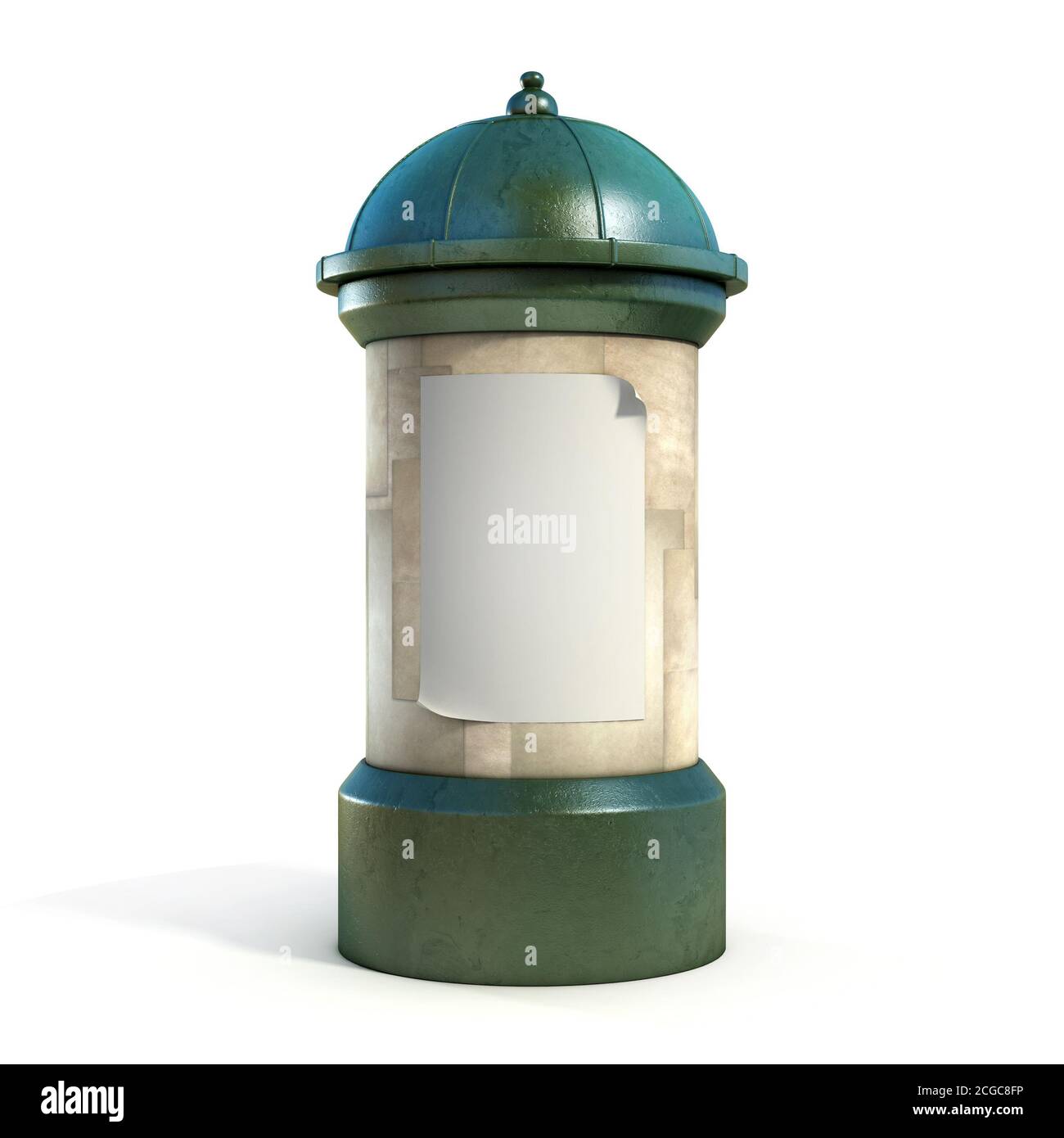 Blank advertising column 3d rendering Stock Photo - Alamy