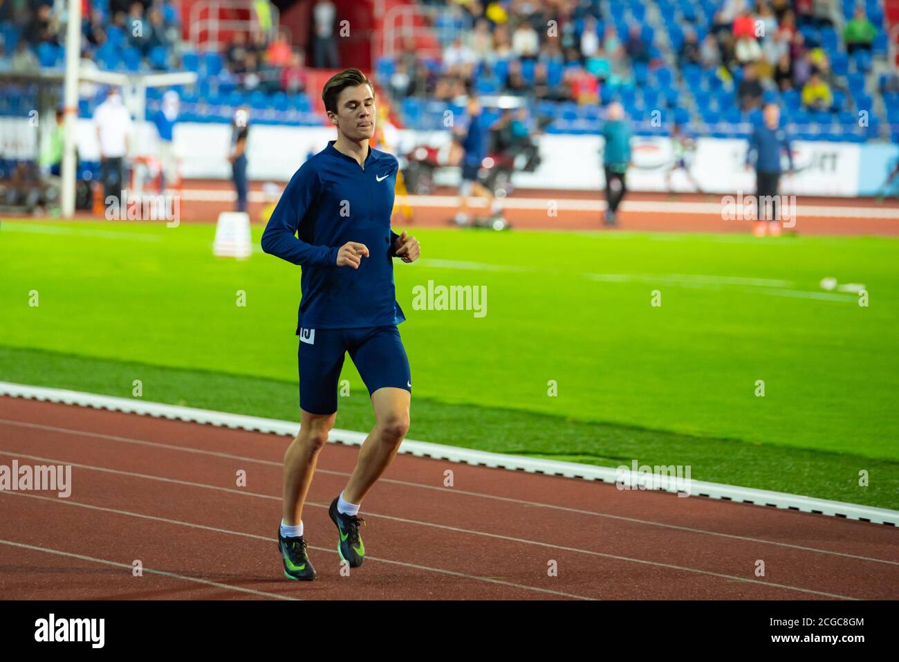 OSTRAVA, CZECH REPUBLIC, SEPTEMBER. 8. 2020: Jakob Ingebrigtsen Norwegian  middle-distance runner in Nike singlet before 1500 meters race Stock Photo  - Alamy