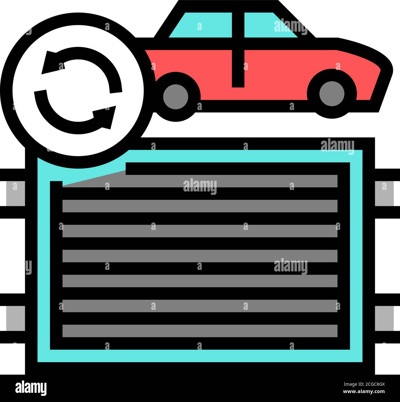 radiator replacement color icon vector isolated illustration Stock ...