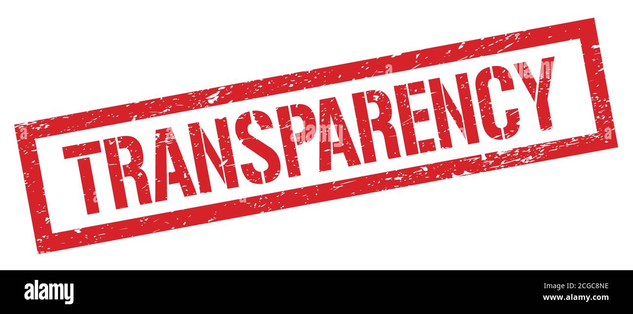 TRANSPARENCY red grungy rectangle stamp sign. Stock Photo