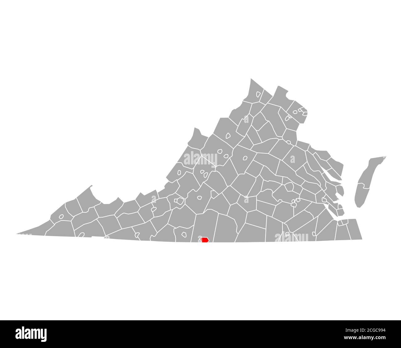 Map of Danville in Virginia Stock Photo Alamy