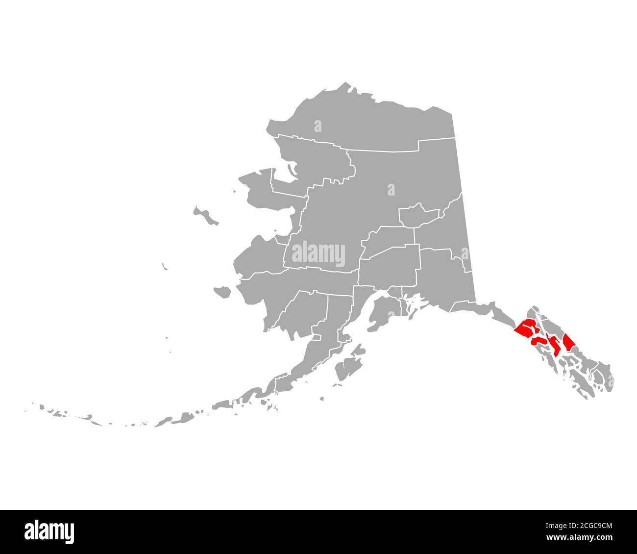 Map of HoonahAngoon in Alaska Stock Photo Alamy